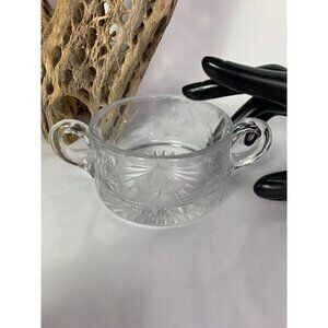 Vintage Heisey Etched Open Sugar Bowl Dish 40s